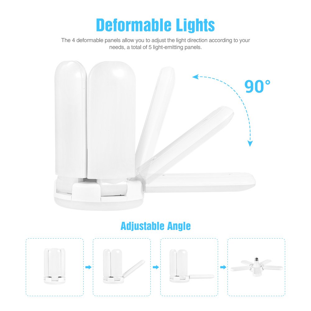 LED Garagenlicht Garagenlampe Garage Werkstatt Deckenleuchte Verformbar