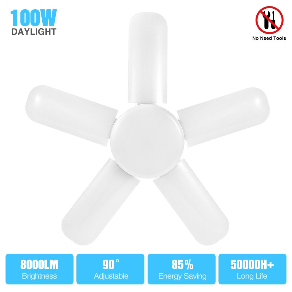 LED Garagenlicht Garagenlampe Garage Werkstatt Deckenleuchte Verformbar